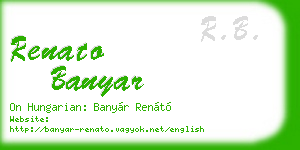 renato banyar business card